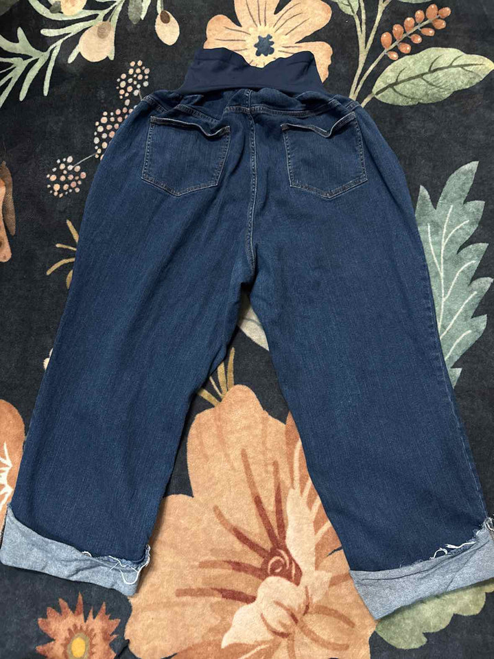 3X - Indigo Blue Maternity Jeans