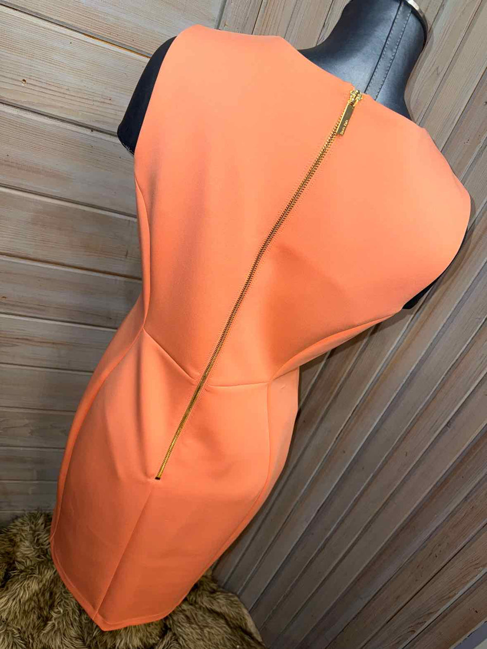 calvin klein orange dress 12