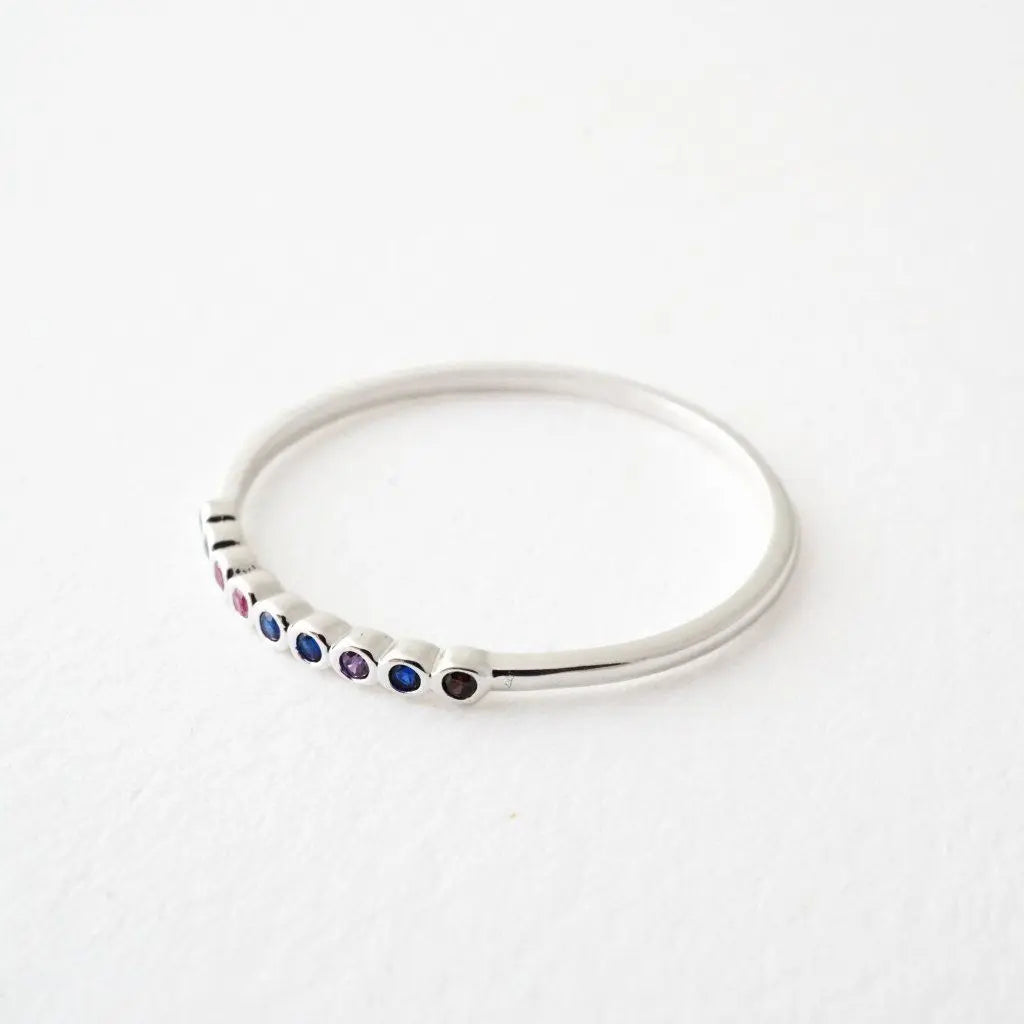 Rainbow Bezel Ring