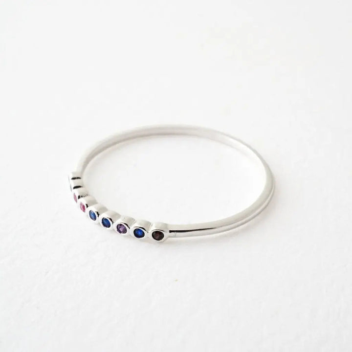 Rainbow Bezel Ring