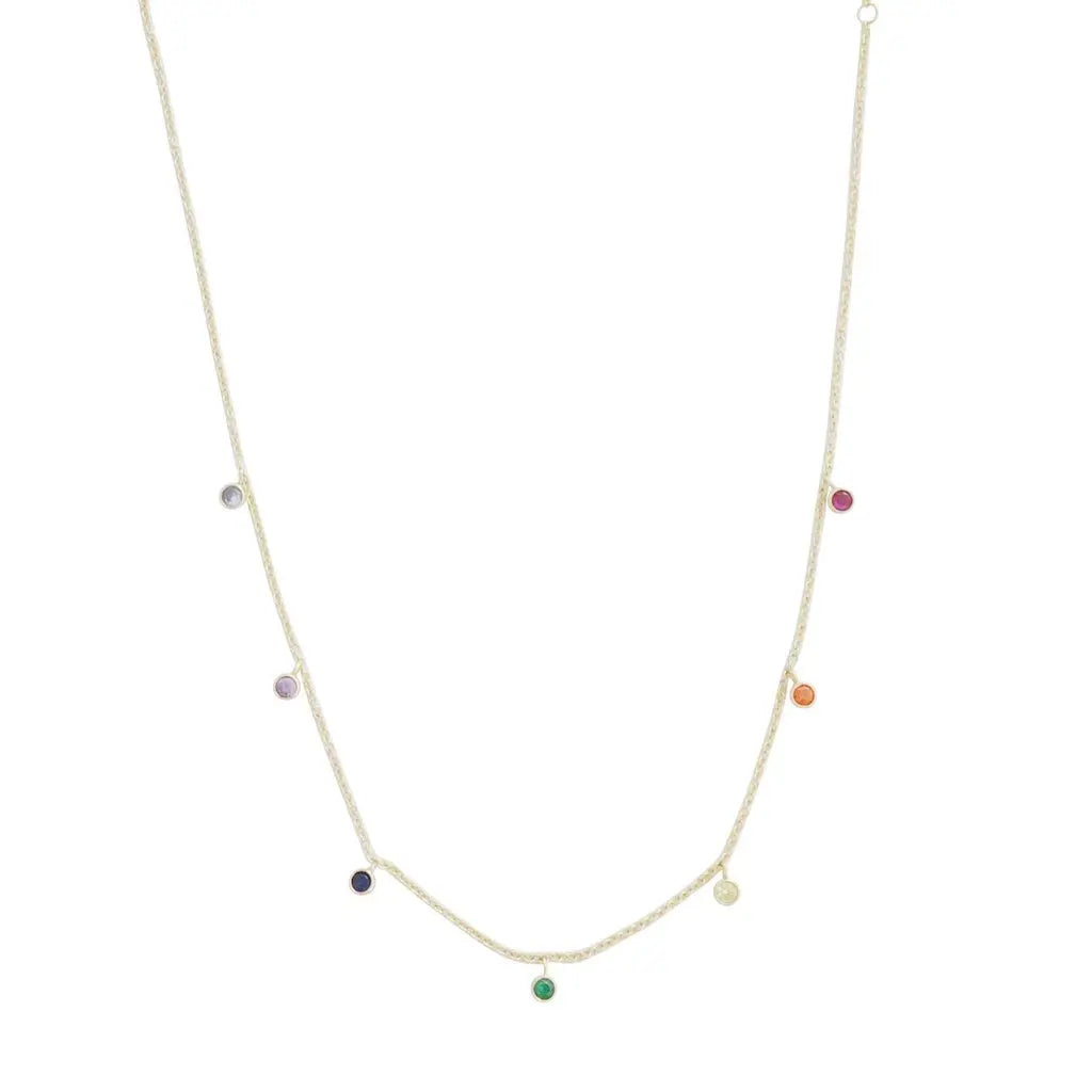 Rainbow Crystal Stardust Necklace