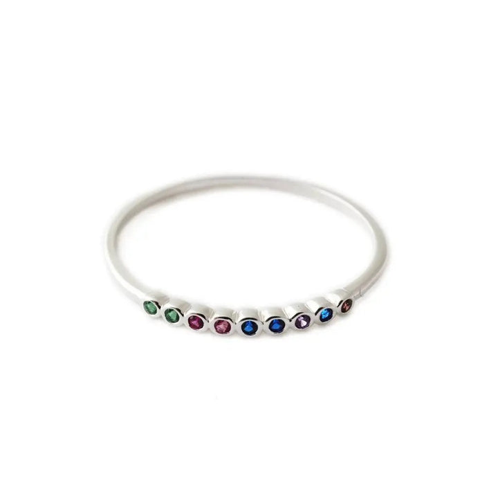 Rainbow Bezel Ring