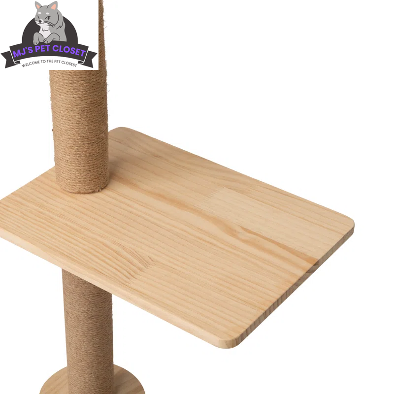 Elevate Your Cat's Playtime with the Darkiel 7-Piece Wall-Mounted Climbing Tower